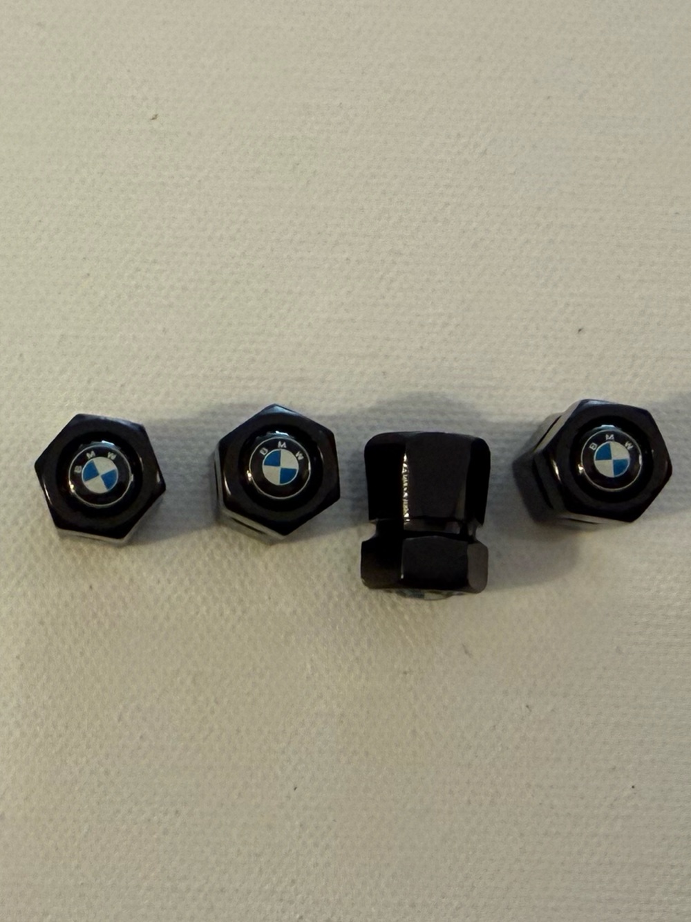 BMW Valve Stem Caps in Black Set of 4 NWT
